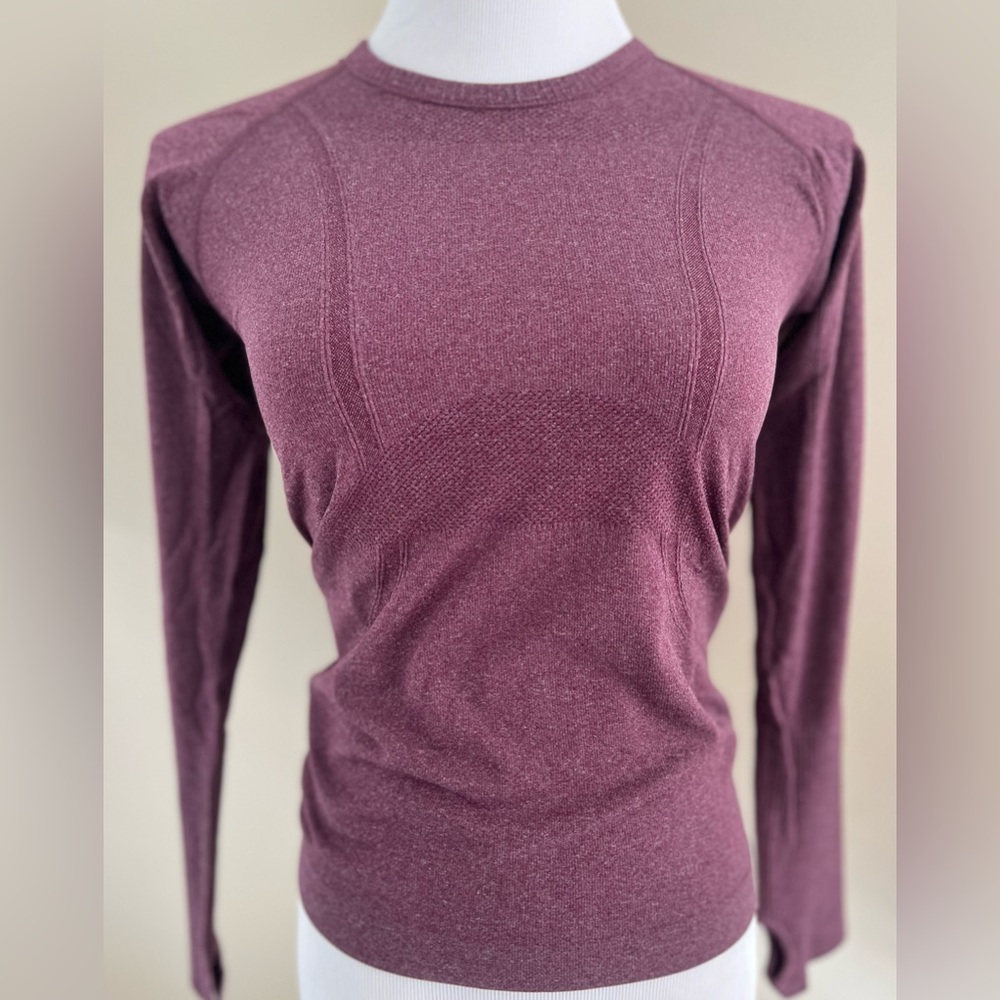 Long-Sleeve Athletic Top (Plum)